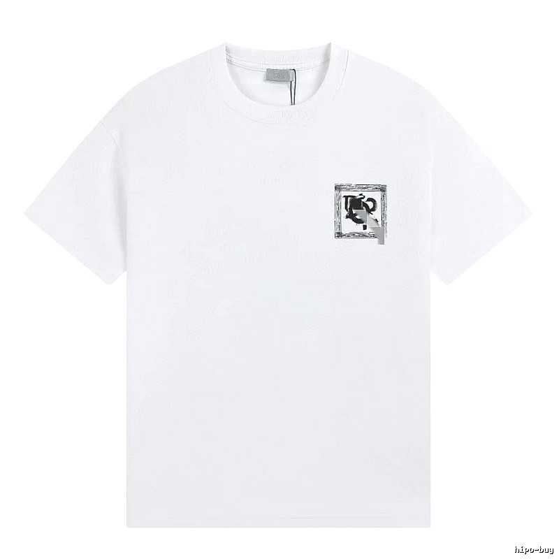 Dior Graffiti Print Minimalist Style White Short-sleeve T-shirt