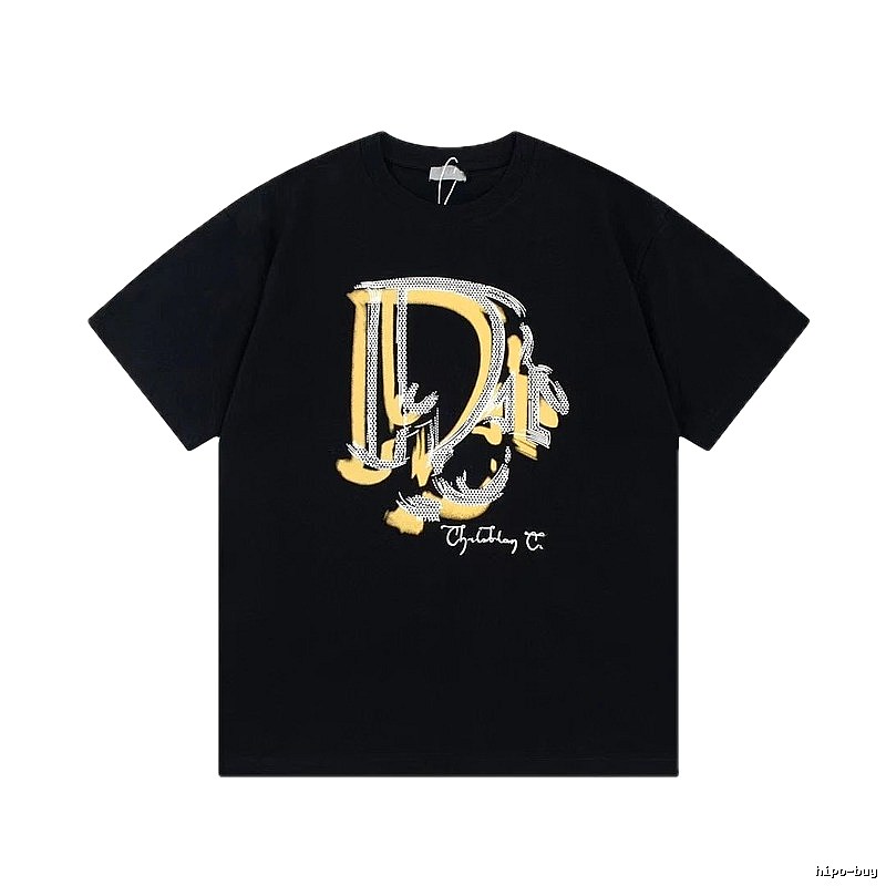Dior Graffiti Print Street-style Black T-Shirt