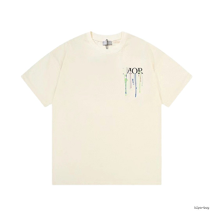 Dior Graffiti Print Street-style Off-white T-Shirt