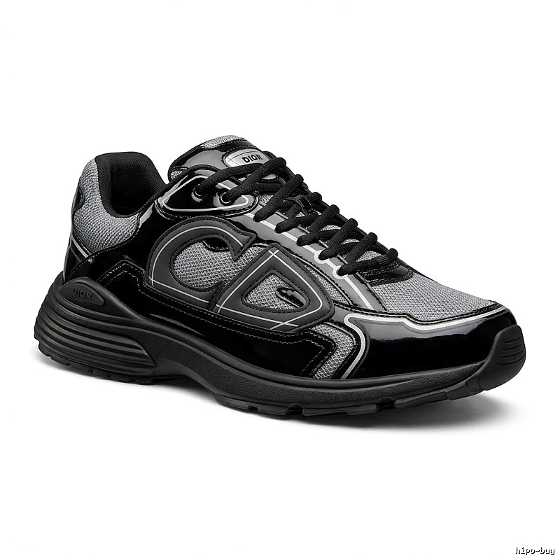 Dior retro-style black and grey sports shoes
