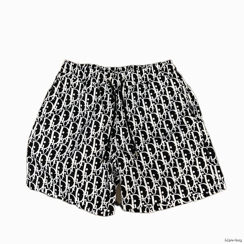 Dior Trendy All-over Monogram Print Black and White Casual Shorts