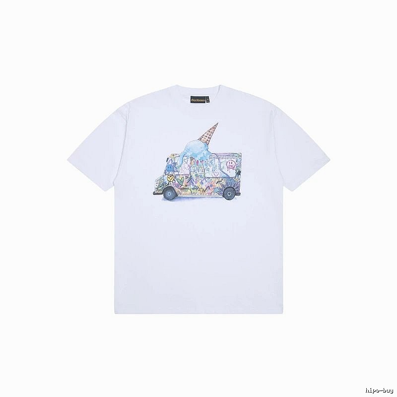 DREW Graffiti Ice Cream Truck Street Style White T-shirt