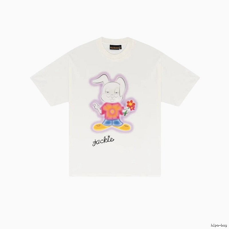 DREW Rabbit Graffiti Cool Trendy Off-white T-shirt