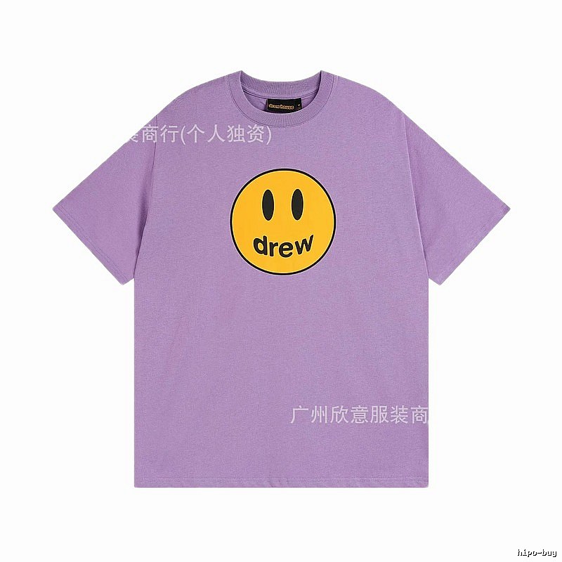 DREW Smile Street Style Purple Short Sleeve T-shirt
