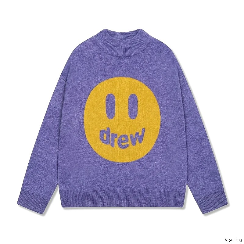 DREW Smiley Purple Sweater