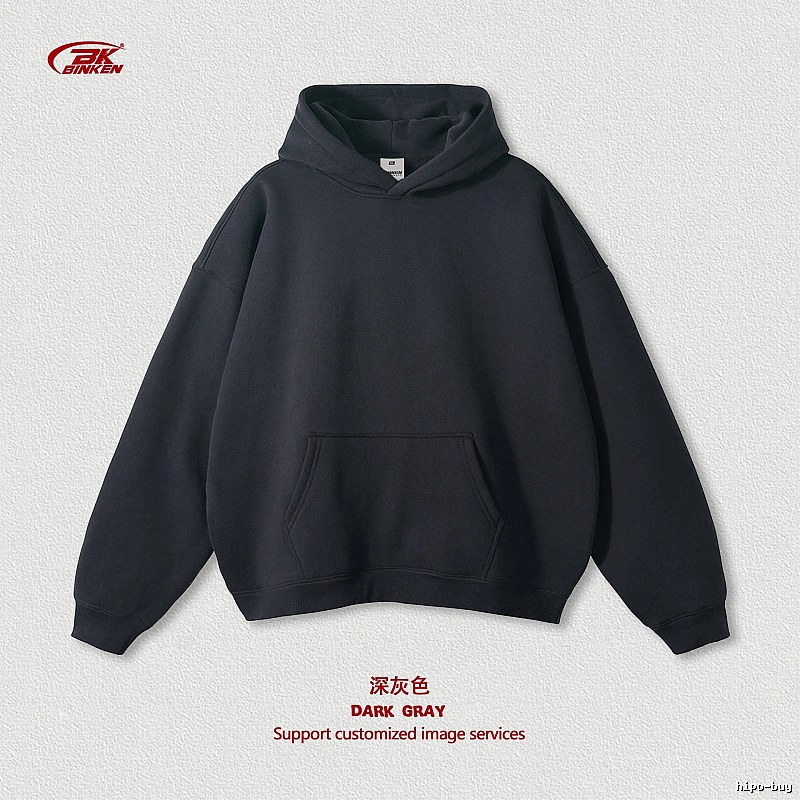 Easy Match Pullover hoodie Navy Blank Kangaroo for Everyday Use