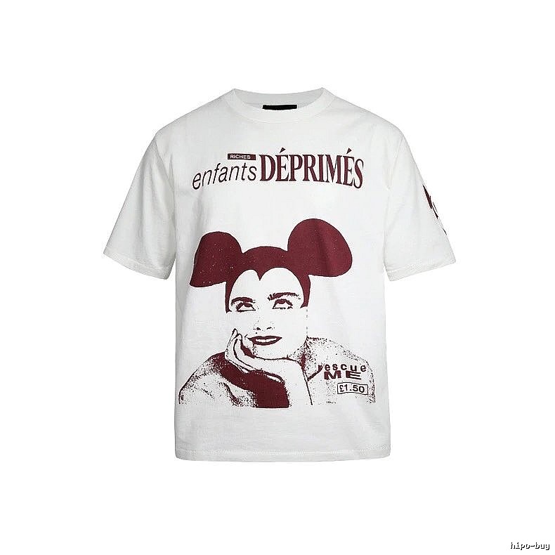 ERD Portrait Print Street Style White T-shirt