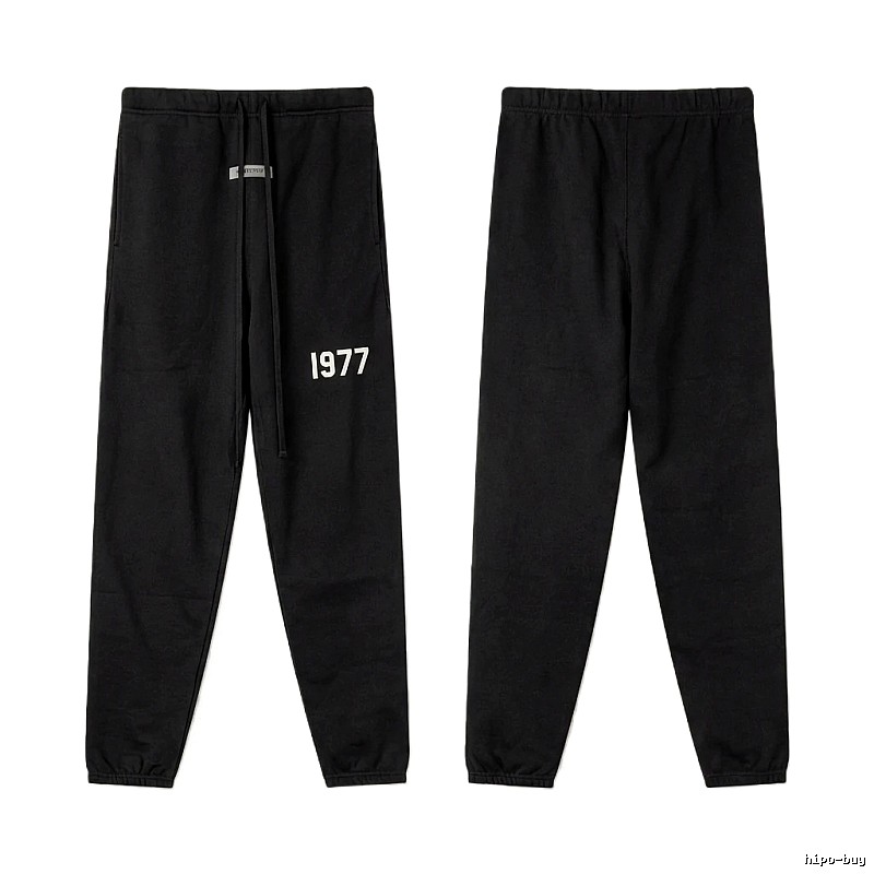 ESSENTIALS 1977 Minimalist Style Black Pants