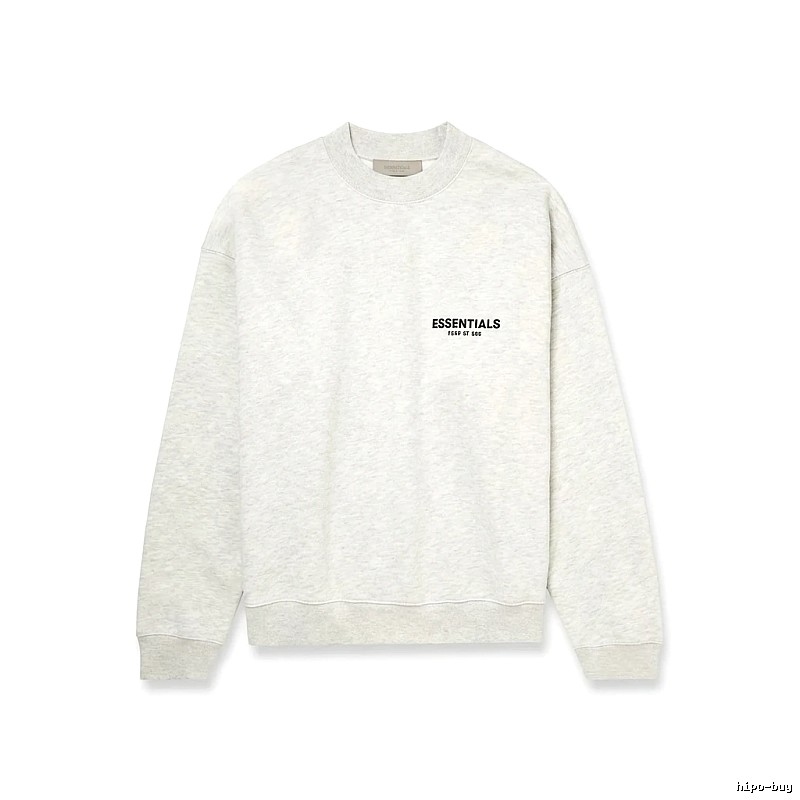 ESSENTIALS minimalist light gray sweatshirt