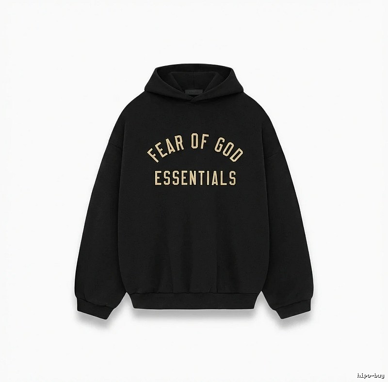 ESSENTIALS minimalist style black sweatshirt