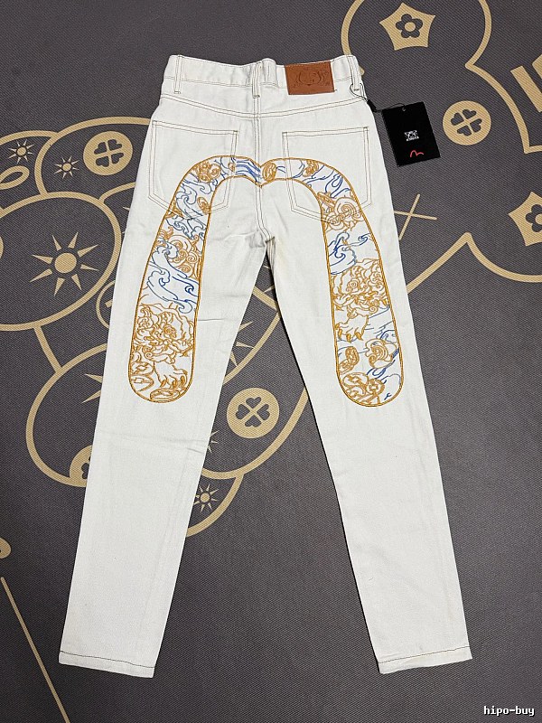 Evisu Ornate Graphic Jeans Style Edit in White