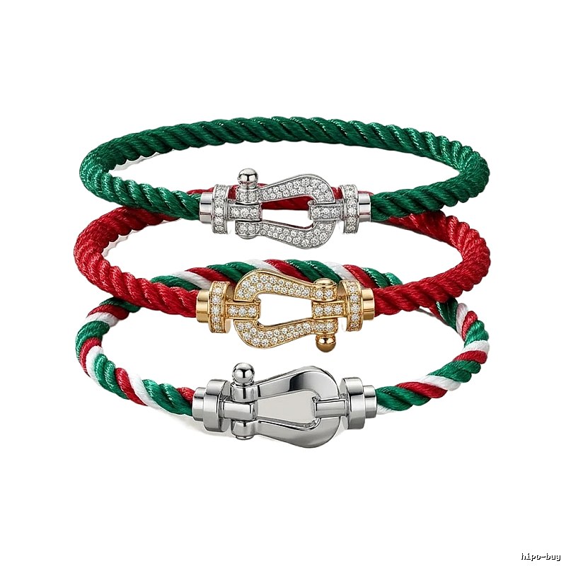 Fred Classic Red and Green Rope Bracelet