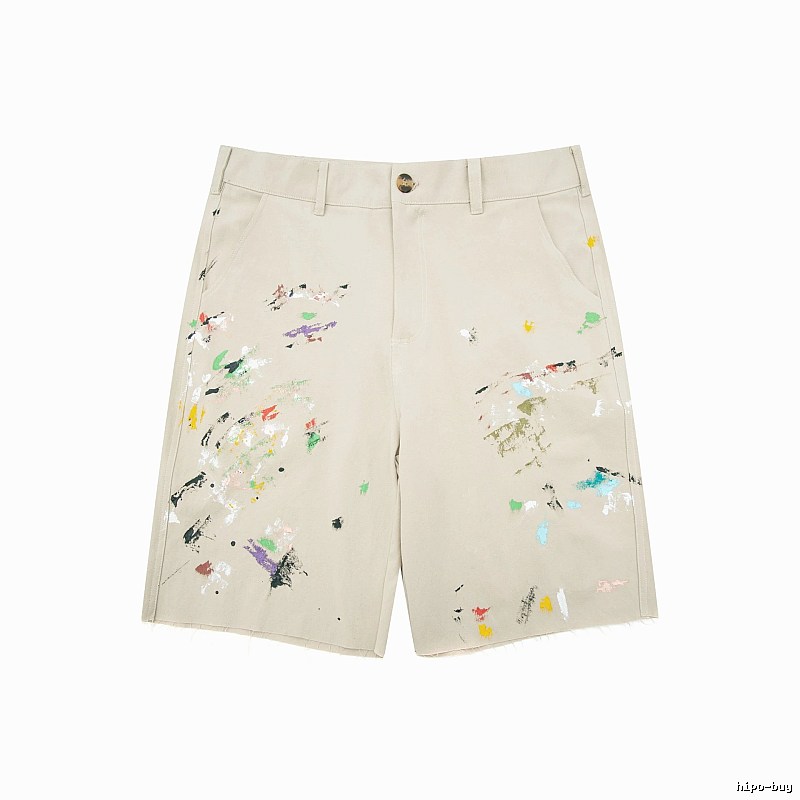 Gallery Dept Graffiti Style Beige Shorts
