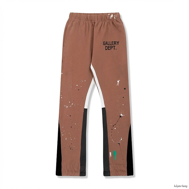 Gallery Dept Graffiti Style Coffee-colored Pants
