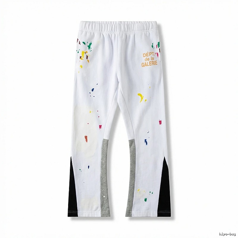 Gallery Dept Graffiti Style White Long Trousers