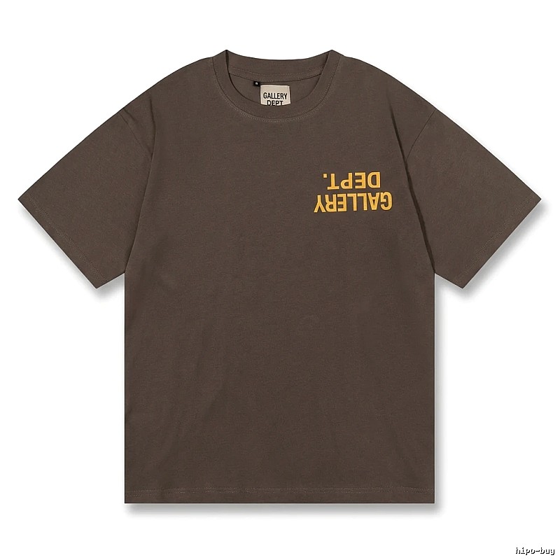 Gallery Dept Retro Style Dark Coffee T-shirt