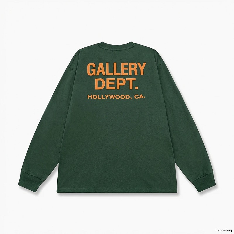 Gallery Dept Retro Style Dark Green Long-sleeve Shirt