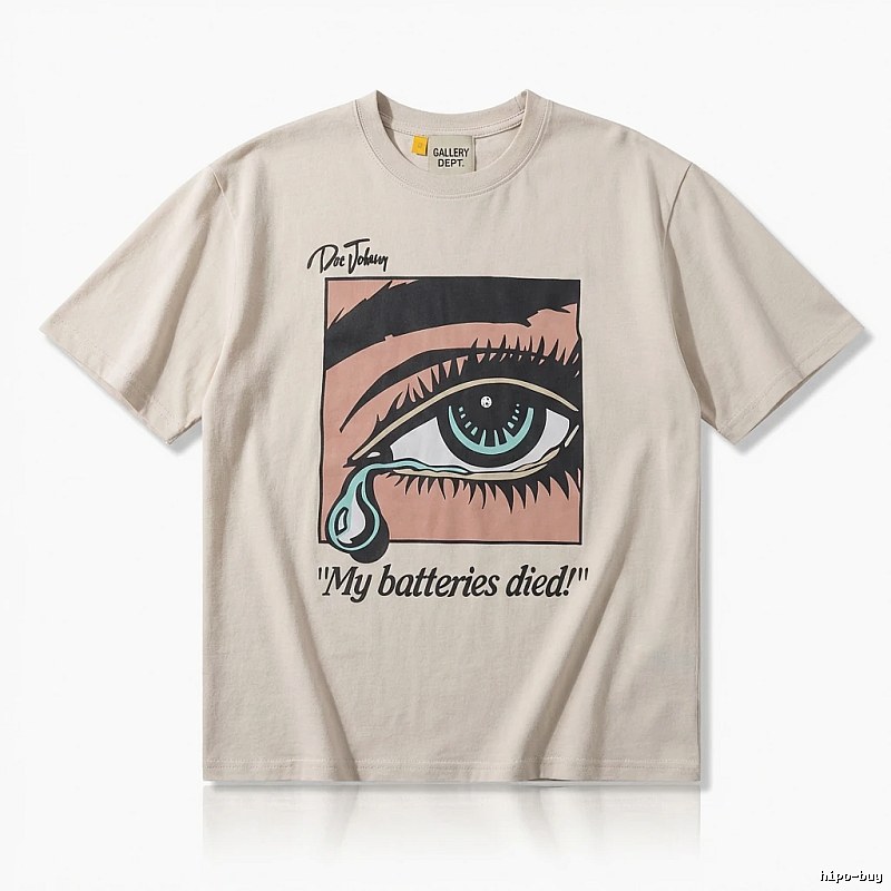 Gallery Dept Tearful Print Light Beige T-shirt