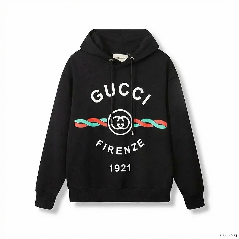 Gucci retro-style black hoodie