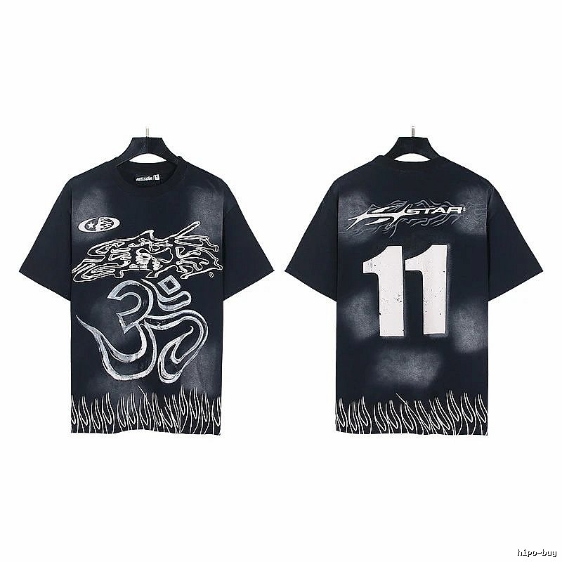 Hellstar No.11 Printed Street Style Black T-Shirt