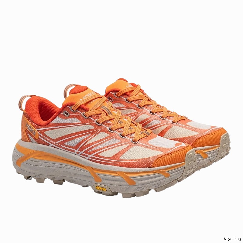 HOKA Cross-country Orange and White Outdoor Shoes