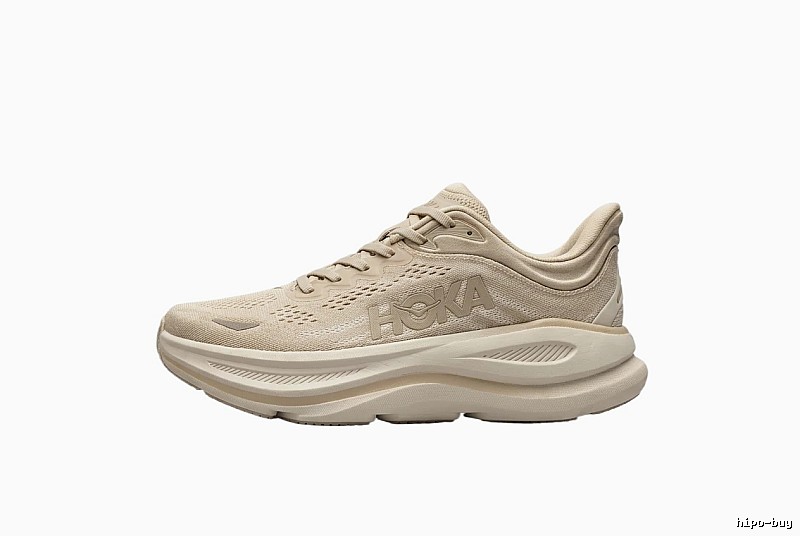 HOKA trendy brand beige sports shoes