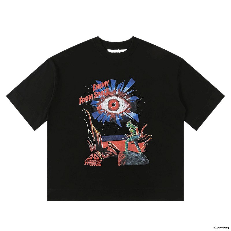 "House of Errors Alien Eye Trendy Cool Black T-shirt"