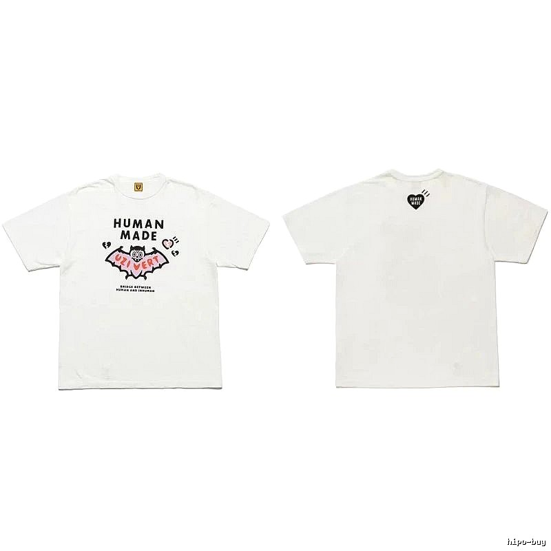 Human Made Casual Heart logo T-shirt Black Green Human for Comfortable Styling
