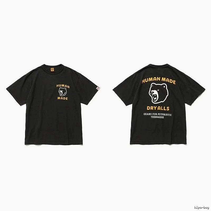 Human Made Logo Detail Heart logo T-shirt Black Green Human with Functional Detail