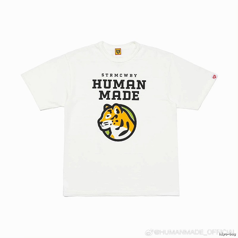HUMAN MADE Tiger Head Print Japanese Streetwear White T-Shirt