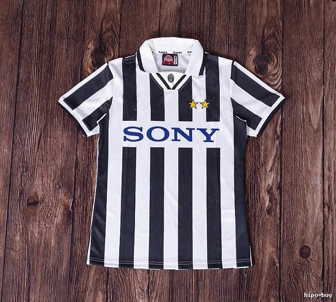 Inter Milan Patterned Brehme #3 soccer jersey Blue Black Striped with Signature Styling
