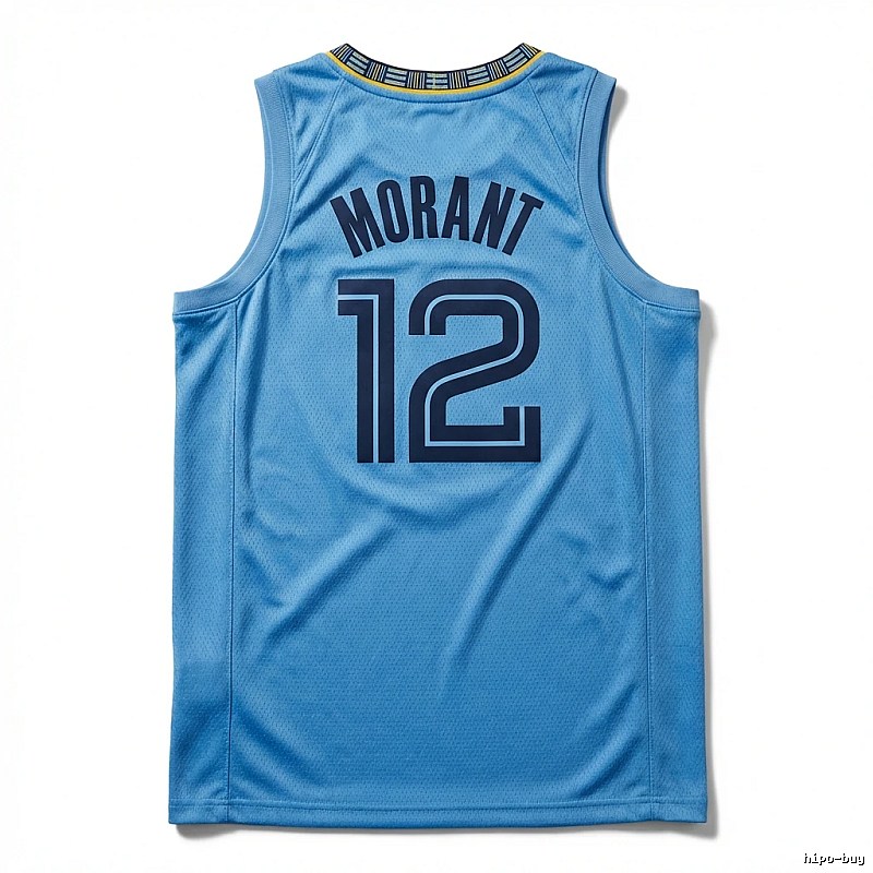 Ja Morant series basketball-style blue jersey