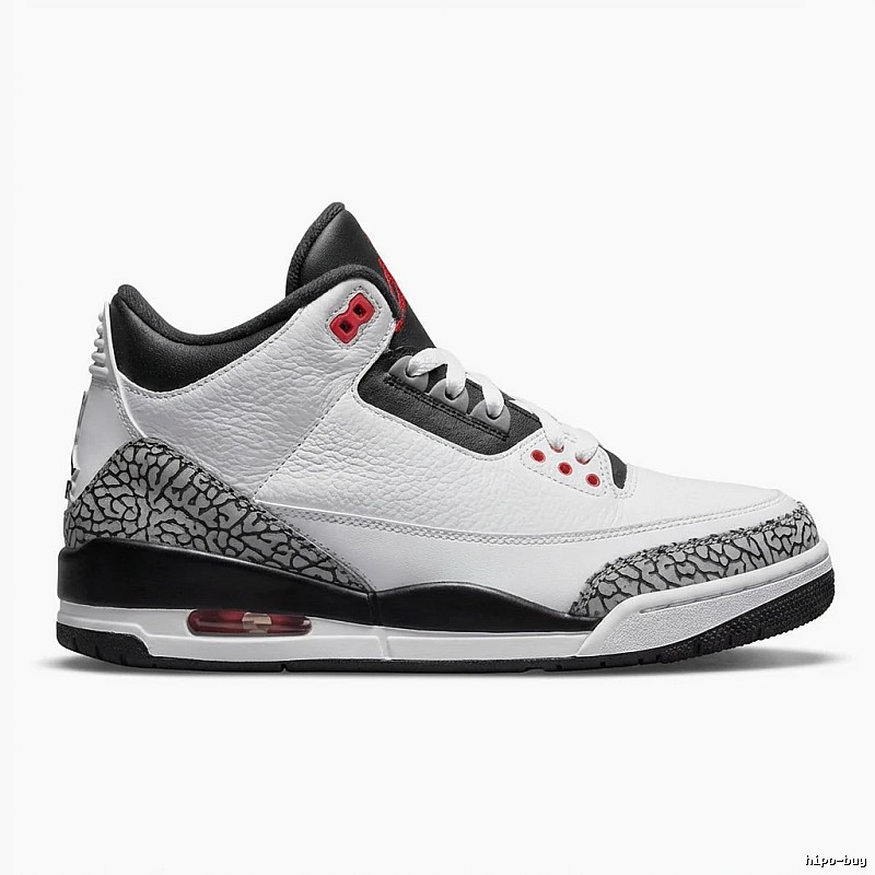 Jordan AJ3 black and white retro style sneakers