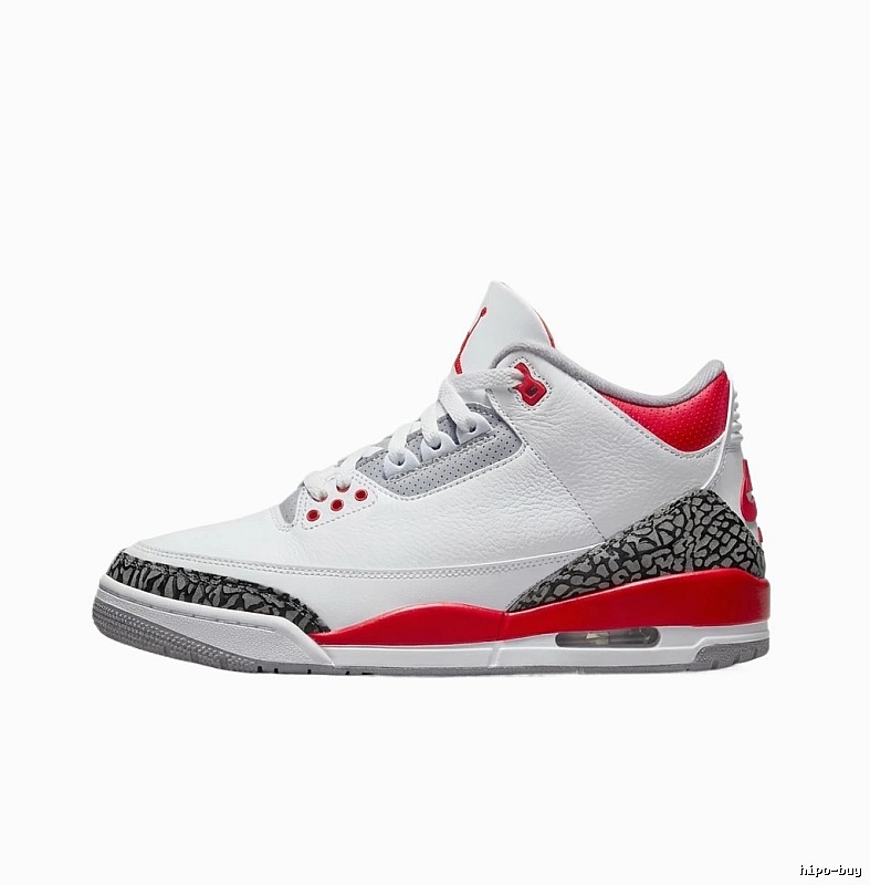 Jordan AJ3 Trendy White and Red Sports Shoes