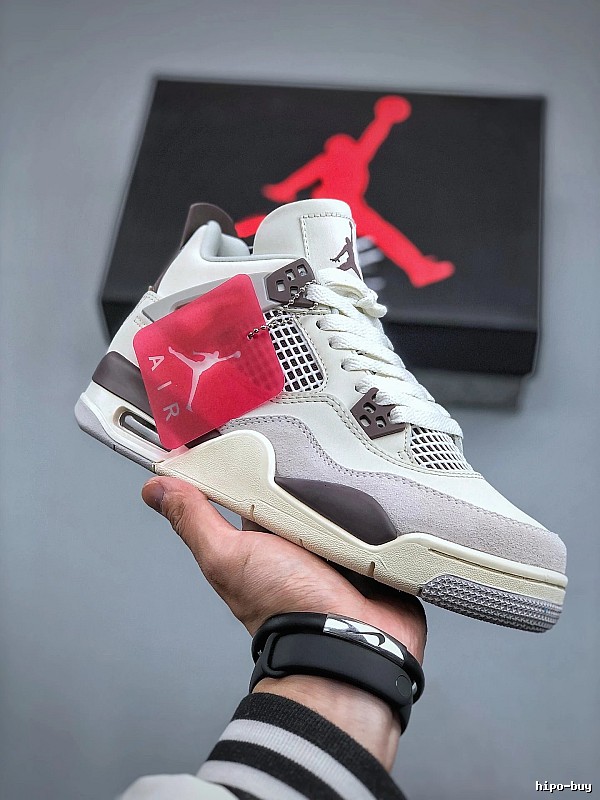 Jordan Basketball High-Tops in White and Gray, Finished with Perforated Toe