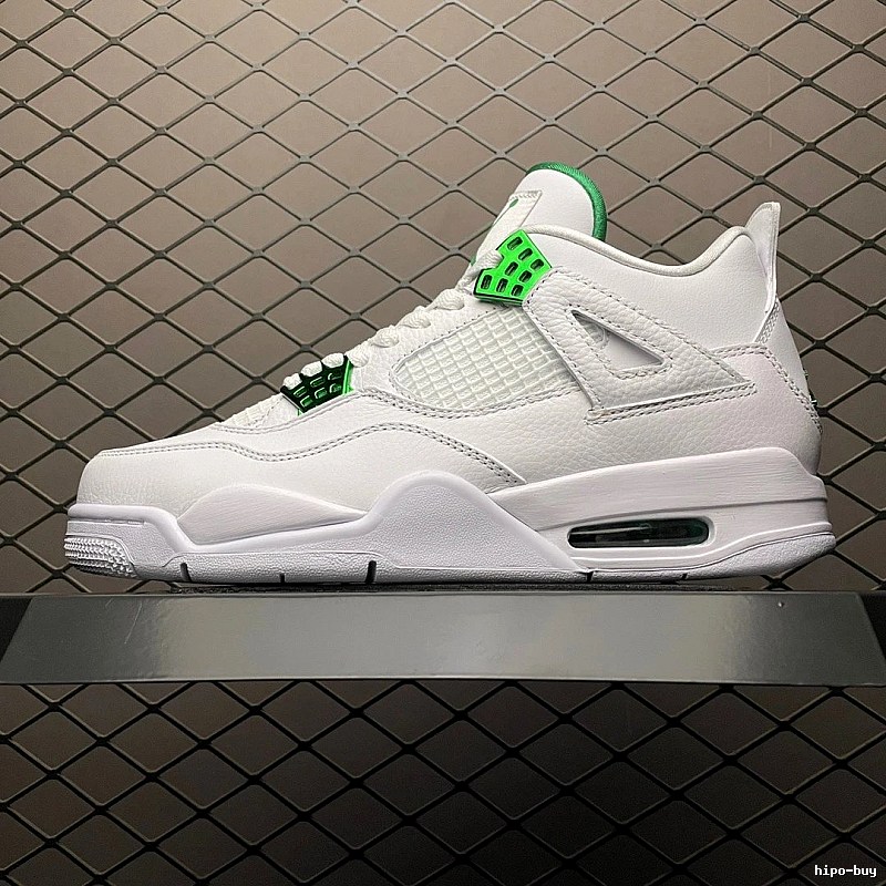 Jordan Basketball High-Tops in White and Green, Finished with Perforated Toe
