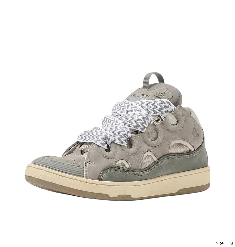 LANVIN retro-style grey sports shoes