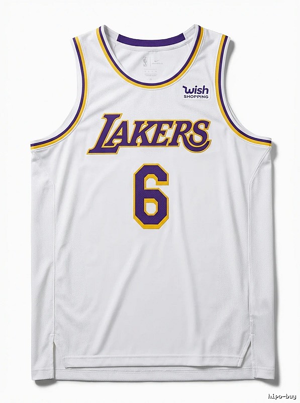 LBJ Lakers No. 6 white jersey