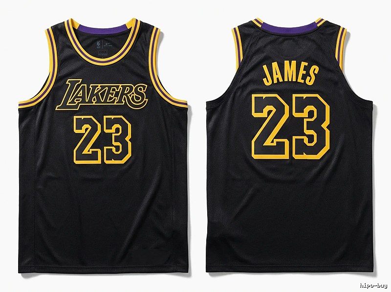LBJ's No. 23 black jersey of the Lakers.