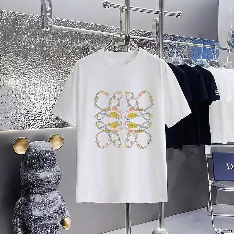 LOEWE Wisteria Flower Print Casual White T-Shirt