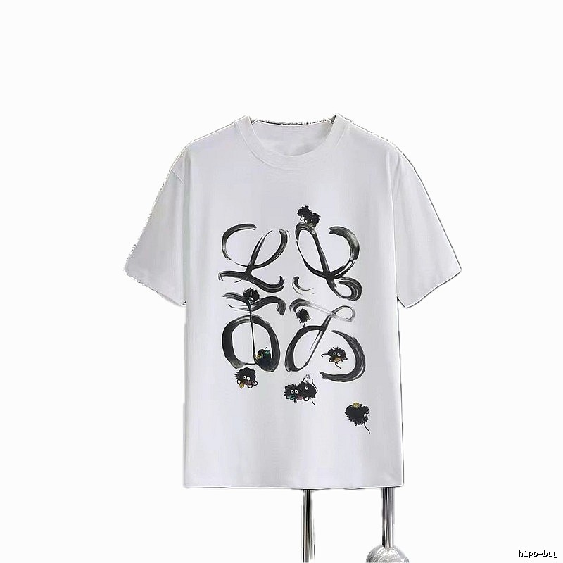 LOEWE x Hayao Miyazaki Collaboration Graffiti-Style White Short-Sleeve T-Shirt