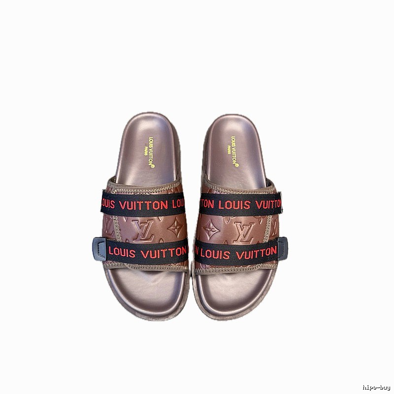 Louis Vuitton Classic Monogram Trendy Brown Slide Sandals