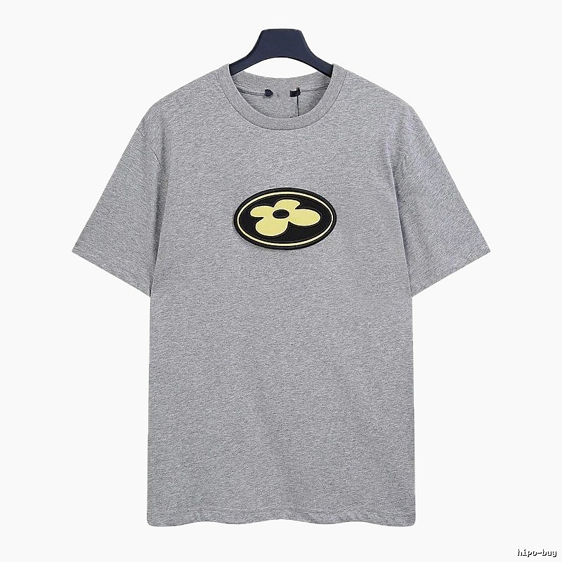 Louis Vuitton Floral Trend Style Grey Short-sleeve T-shirt