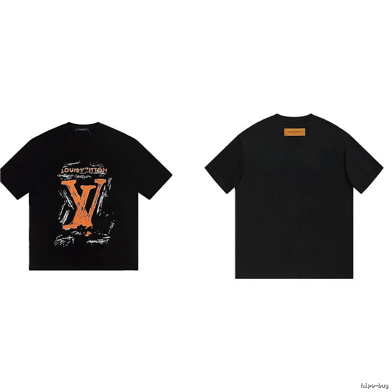 Louis Vuitton Graffiti Street Style Black Short-sleeve T-shirt