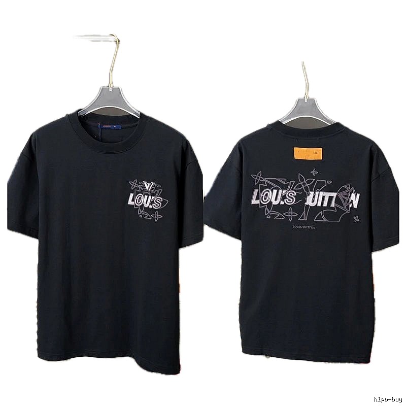 Louis Vuitton Graffiti Trend Style Black Short-sleeve T-shirt
