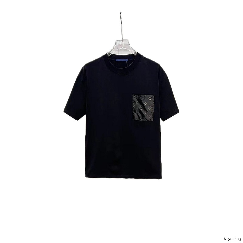 Louis Vuitton Monogram Casual Style Black T-Shirt