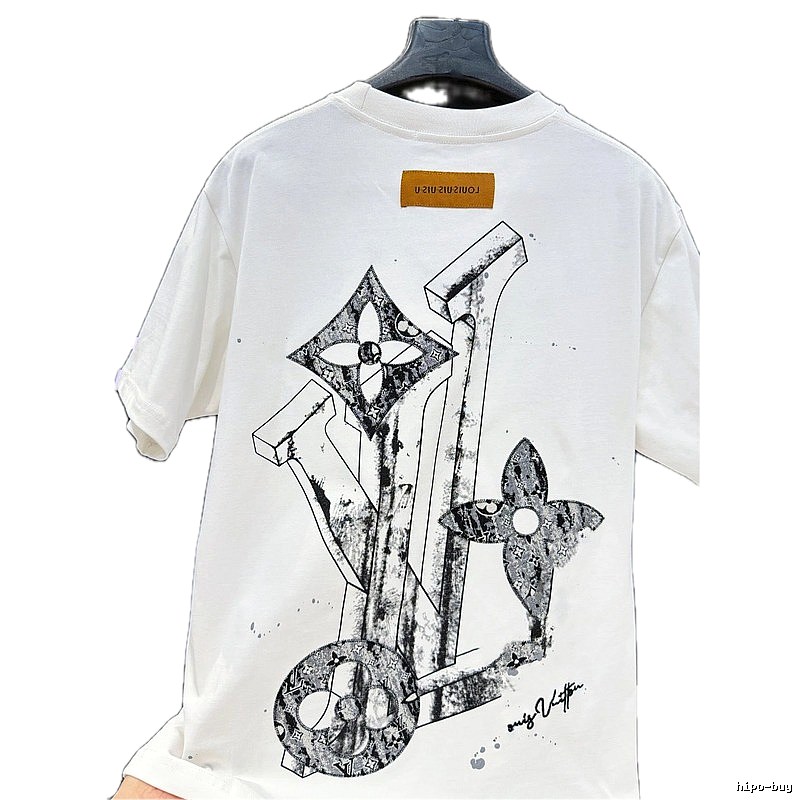 Louis Vuitton Monogram Graffiti Trendy Style White T-Shirt