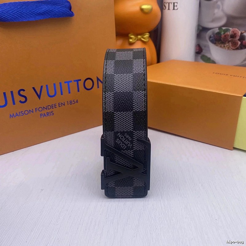 Louis Vuitton Photo-Ready Hardware Detail Monogram Belt Commuter Look