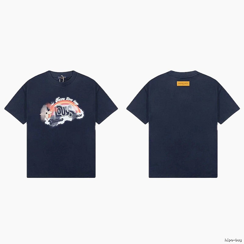 Louis Vuitton Rainbow Print Vintage Navy T-Shirt