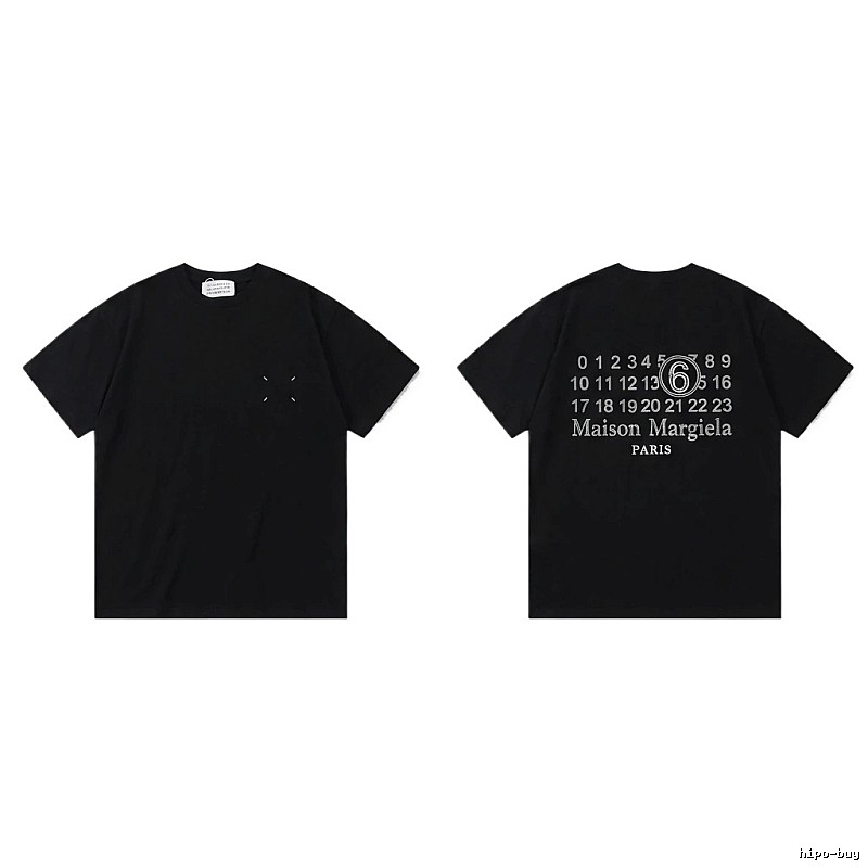 Maison Margiela black T-shirt with digital printing